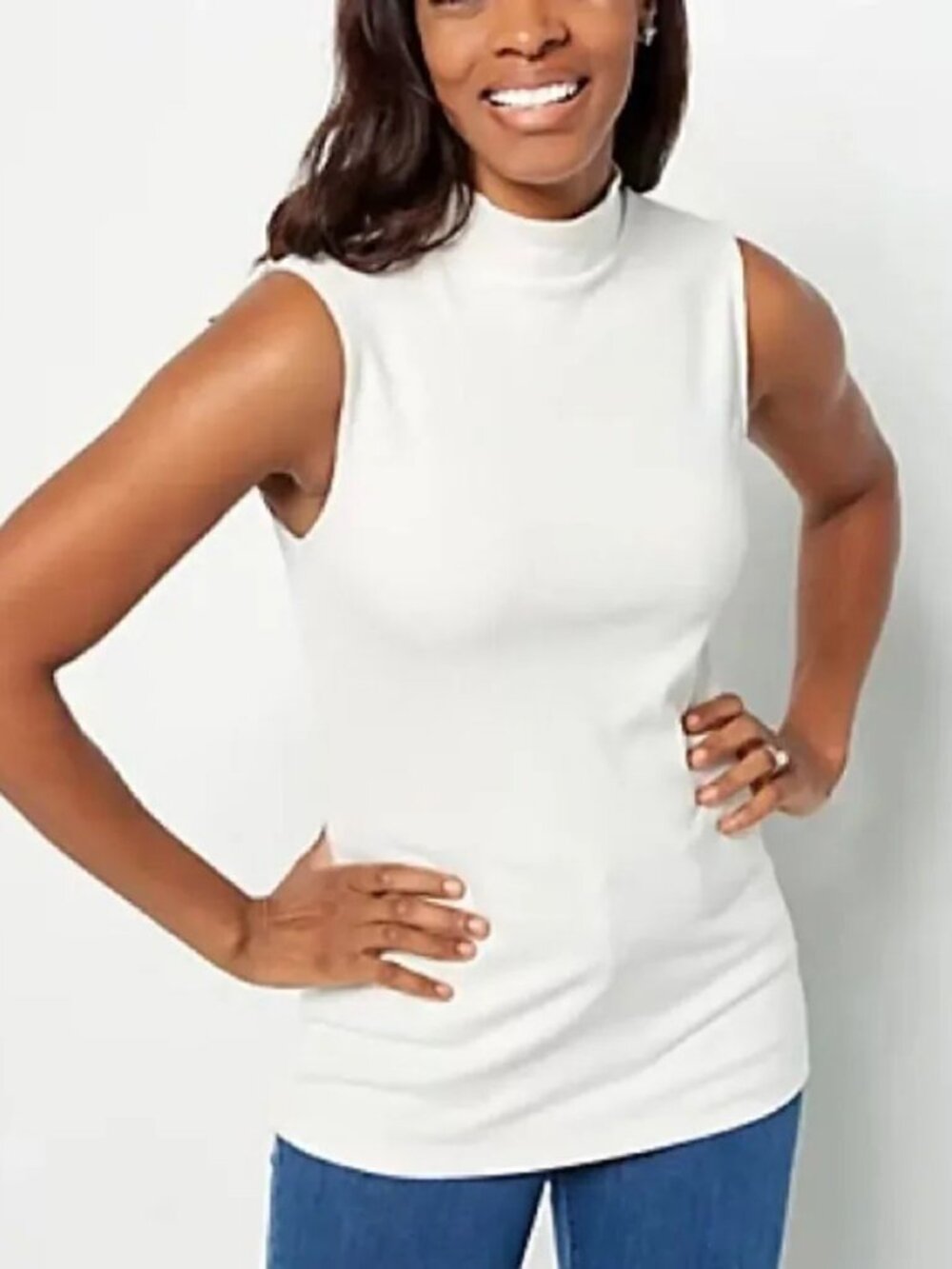 All Worthy Hunter McGrady Mock Neck Rib Tank